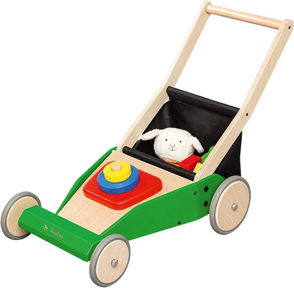 Pinolino Lauflernwagen RASENMÄHER KLAAS aus Holz in grün