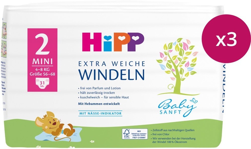 HIPP Babysanft extra weiche Windeln