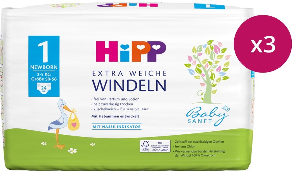 HIPP Babysanft extra weiche Windeln