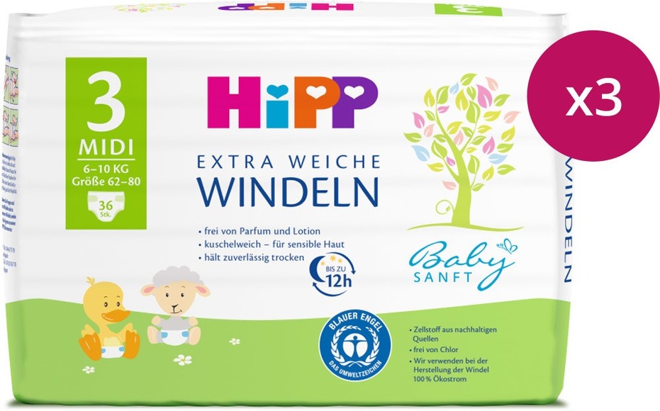 HIPP Babysanft extra weiche Windeln