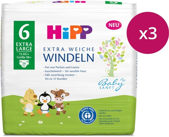 HIPP Babysanft extra weiche Windeln