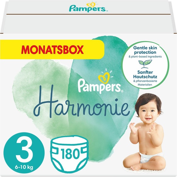 Pampers Harmonie Gr. 3 6-10kg Midi Monatsbox (180 Stk)