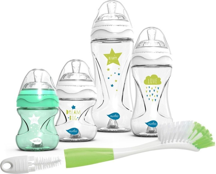 nuvita Anti Kolik Flaschen Starter Set grün (5-teilig)