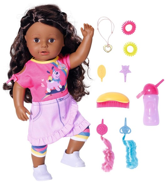 Baby Born Stehpuppe »Sister, Dolls of Colour, 43 cm«, mit lebensechten Funktionen