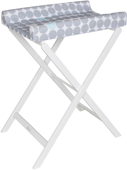 Geuther Wickeltisch »Trixi natur, graue Punkte«, bis 11 kg, mit Wickelauflage - platzsparend zusammenklappbar, Made in Germany, 50 cm