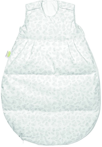 Odenwälder Daunen-Schlafsack THERMO-NEST® WHITE BLÄTTER in grey in Gr. 70