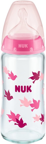 NUK First Choice+ Glas-Babyflasche mit Temperature Control