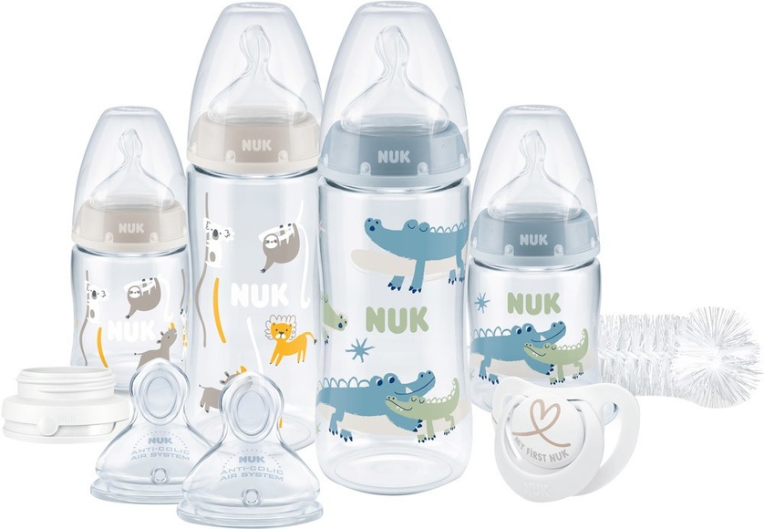 NUK Starter-Set First Choice? Perfect Start Temperature Control blau/beige