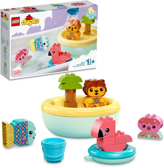 10966 DUPLO Badewannenspaß: Schwimmende Tierinsel, Konstruktionsspielzeug
