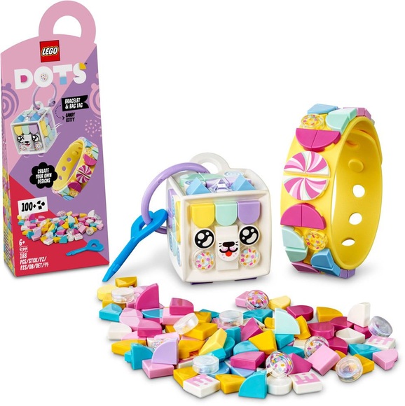 41944 DOTS Candy Kitty Armband & Taschenanhänger mit Katze, Konstruktionsspielzeug