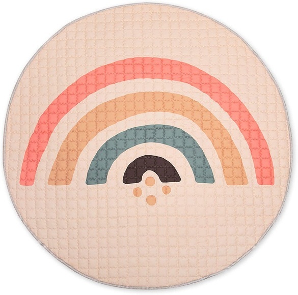 Hakuna Matte gesteppte Krabbeldecke - Boho Regenbogen