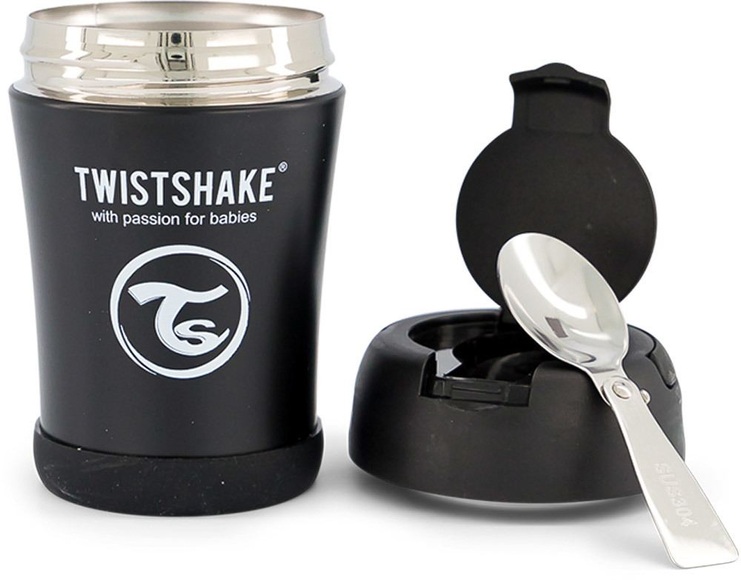 TWISTSHAKE Thermobehälter 350 ml in schwarz