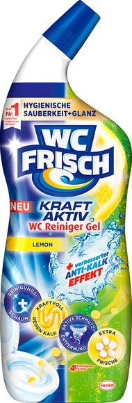 WC-FRISCH Kraft Aktiv WC-Reiniger Gel Lemon (750ml)