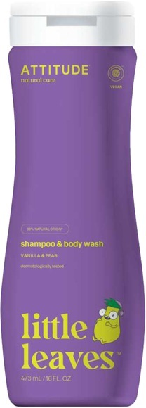 Attitude - 2in1 Shampoo & Duschgel LittleLeaves Vanilla & Pear - 473 ml