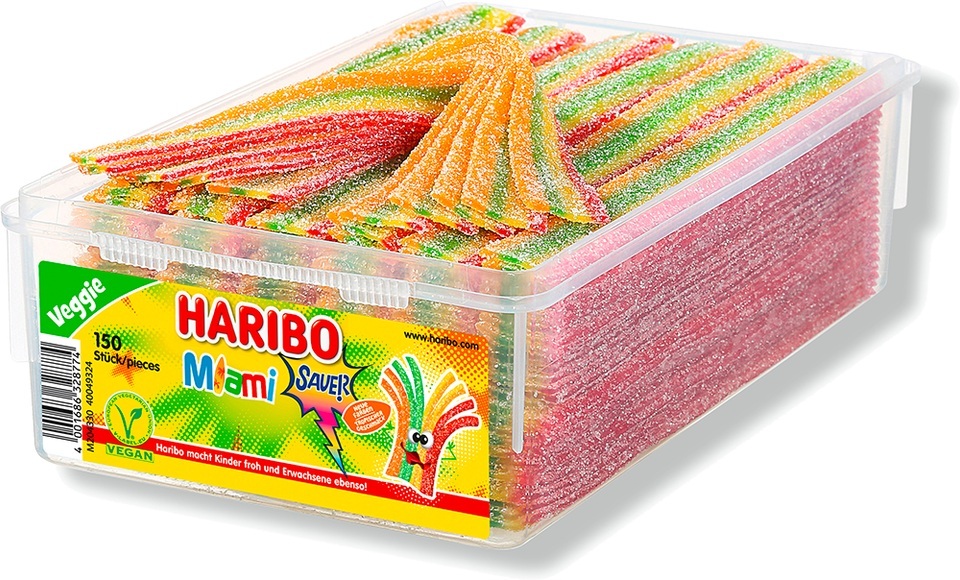 Haribo Gummibonbons Miami sauer vegan 150 Stück
