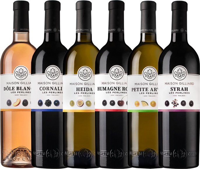 Perle du Valais Wein Degustationsbox 6x75cl