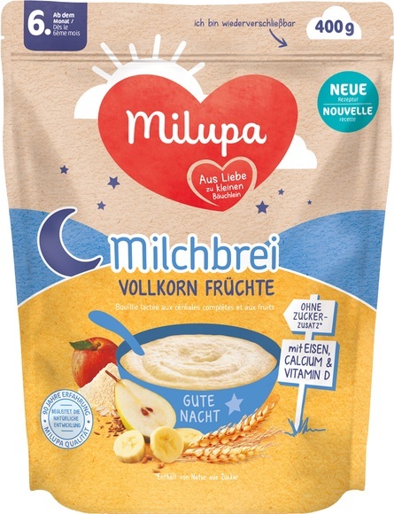 Milupa Gute Nacht Vollkorn Früchte 6m+ (400 g)