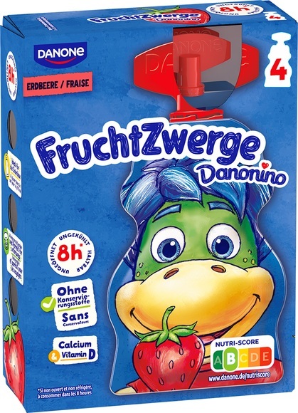 Danone Danonino Beutel Quark Erdbeer 4 Stück