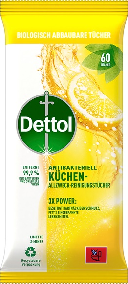 Dettol Allzweck-Reinigungstücher 60 Stück