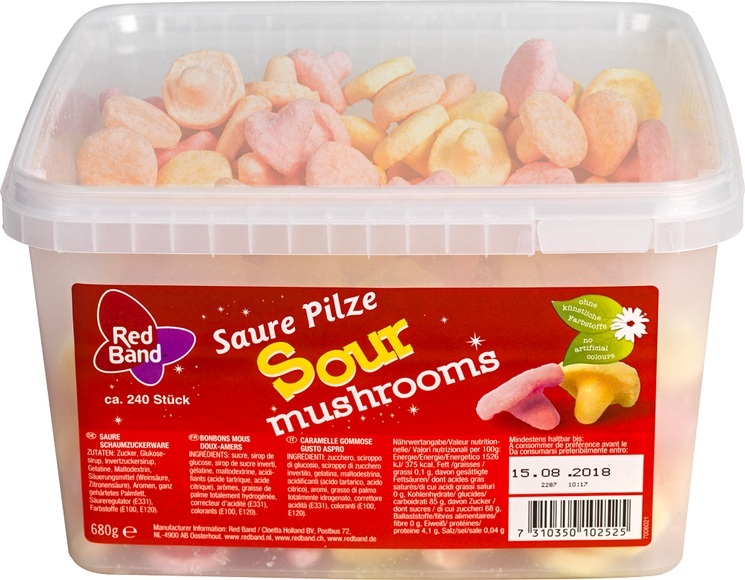 RED BAND Schaumzucker-Pilze säuerlich, 680 g