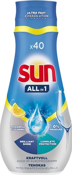 SUN All In 1 Geschirrspülmaschinen-Gel