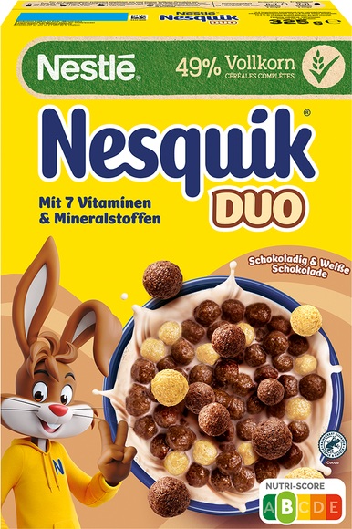 Nesquik Duo kakaohaltige Frühstückscerealien aus geröstetem Vollkorn-Getreide