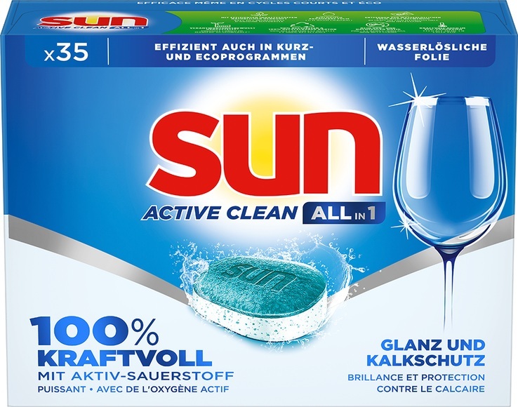 SUN All-in-1 Active Clean Tabs Regular (35 Stück)