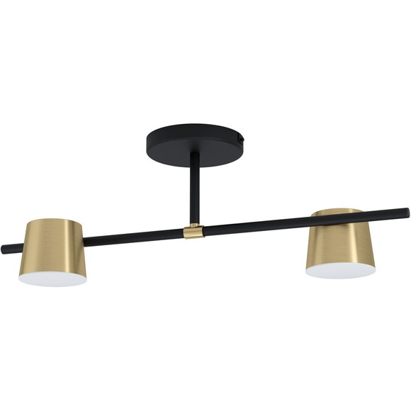 XXXLutz Led-strahler , 39983* Altamira , Schwarz, weiss, Messingfarben , Metall, Kunststoff , 21x23.5 cm , matt , 003348219501