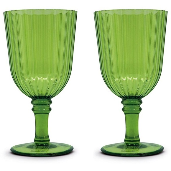2er Set Gläser aus Acryl 460ml, grün