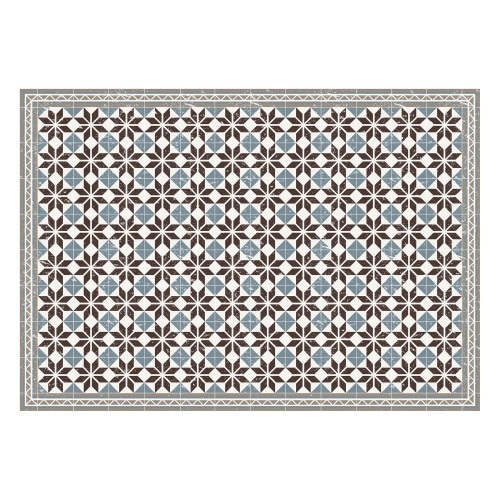 Vinyl Teppich MATTEO 140x200 cm Fliesen Blau
