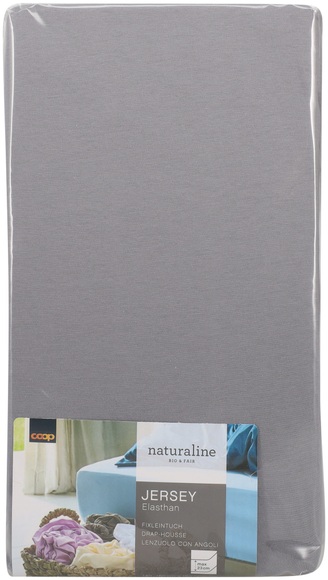 Naturaline Fixleintuch Jersey/Elasthan grau 160x200cm