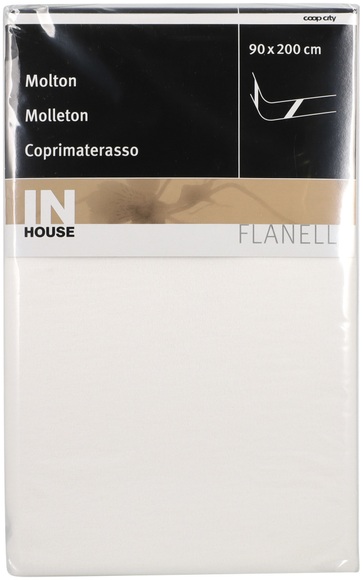 Inhouse Molton 90x200cm Weiss