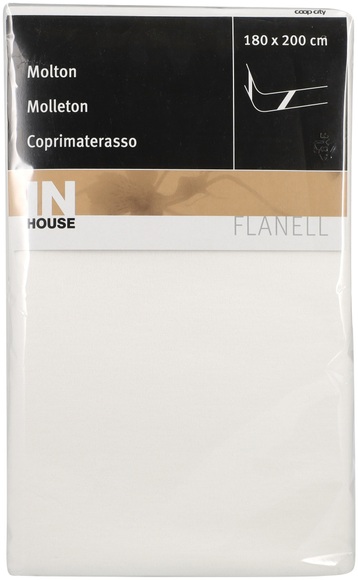 Inhouse Molton 180x200cm Weiss