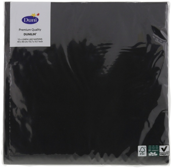 Duni Serviette Dunisoft 40x40cm schwarz