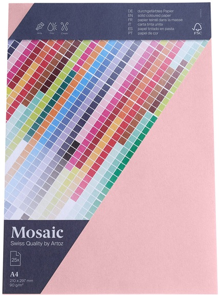 Artoz Mosaic Bogen A4 rosa 25 Stück