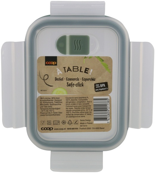 À Table! Deckel Safeclick klein 11x15cm