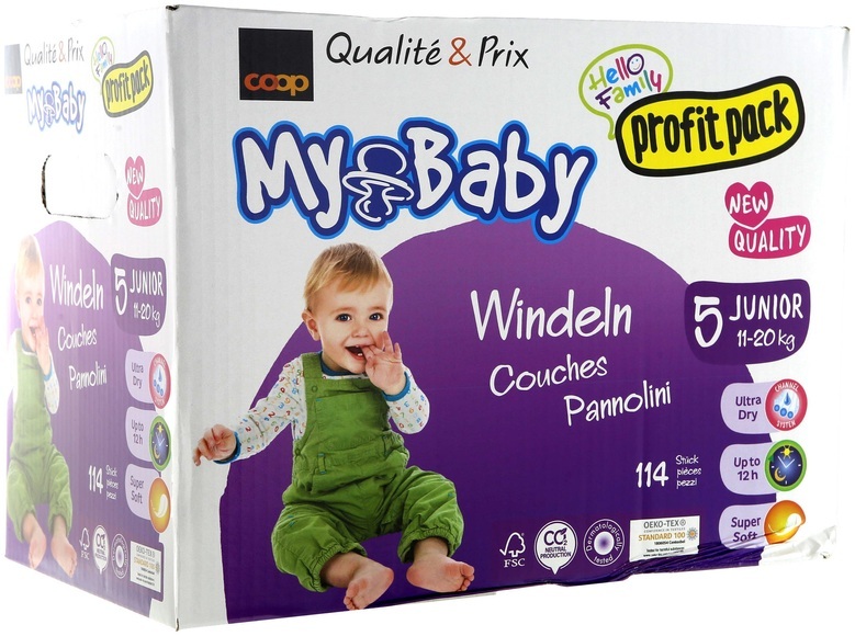 My Baby Windeln Grösse 5 Junior Profit Pack, 11-16kg, 114 Stück