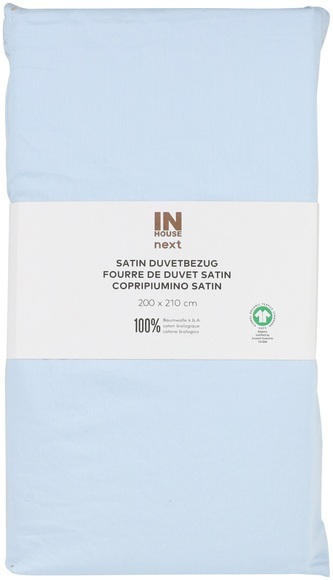 Inhouse NEXT Duvet Satin Paspel 200x210 hellblau