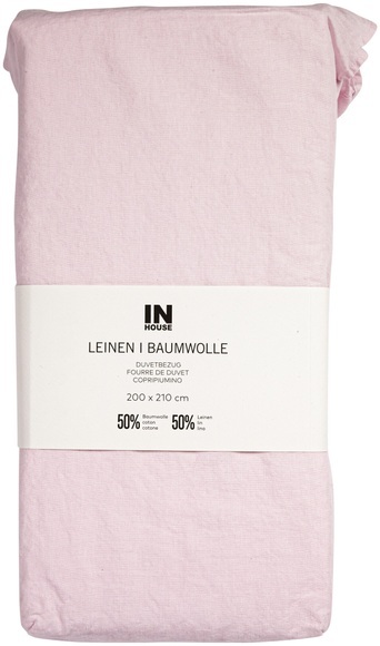 Inhouse Duvet Leinen Fifty-Fifty rose 200x210