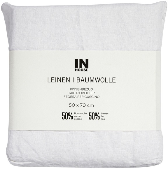 Inhouse Kissen Leinen Fifty-Fifty offwhite 50x70