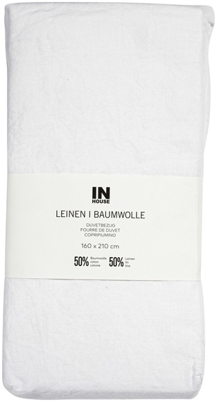 Inhouse Duvet Leinen Fifty-Fifty offwhite 160x210
