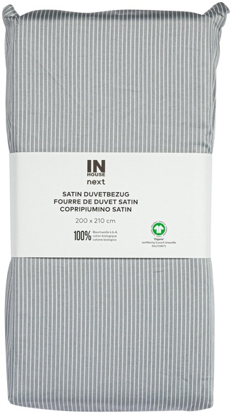 IH NEXT Duvet Satin Minimo silber 200x210