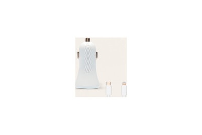 Ksix Autoladegerät, 18W, Made for iPhone, Power Delivery + Lightning - USB C Kabel