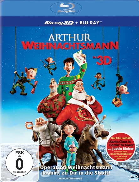 Arthur Weihnachtsmann 3D, 1 Blu-ray