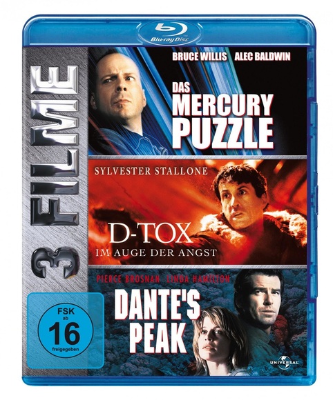 Dante's Peak / Das Mercury Puzzle / D-TOX, 3 Blu-rays