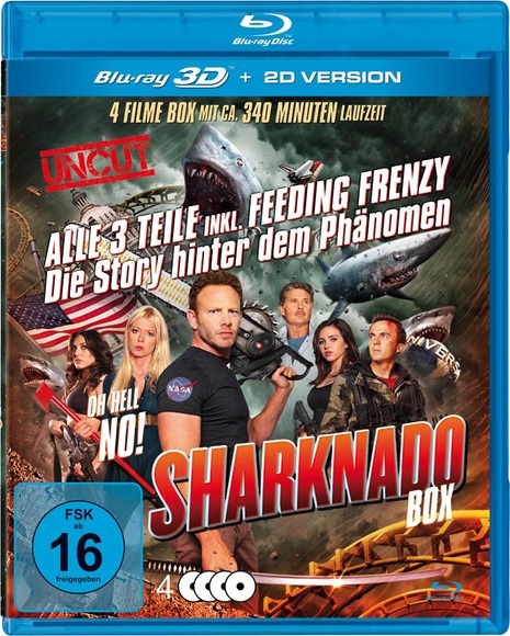 Sharknado 1-3, 3 Blu-ray + 1 DVD (Deluxe-Box-Edition)