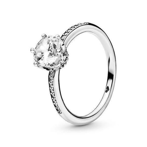 Pandora Clear Sparkling Crown Ring Damen