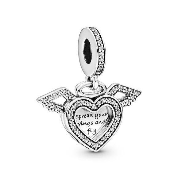 Pandora Heart & Angel Wings Hänger Damen
