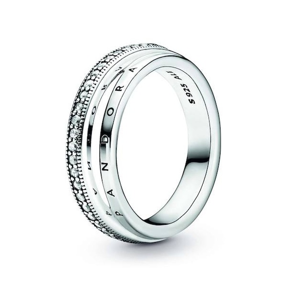 Pandora Triple Band Pavé Stackable Ring Ring Damen