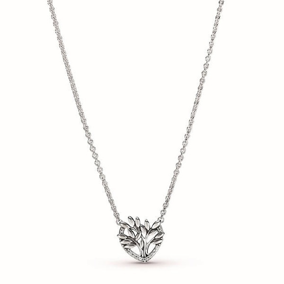 Pandora Necklace Sparkling Wishbone Heart Collier mit Anhänger Damen